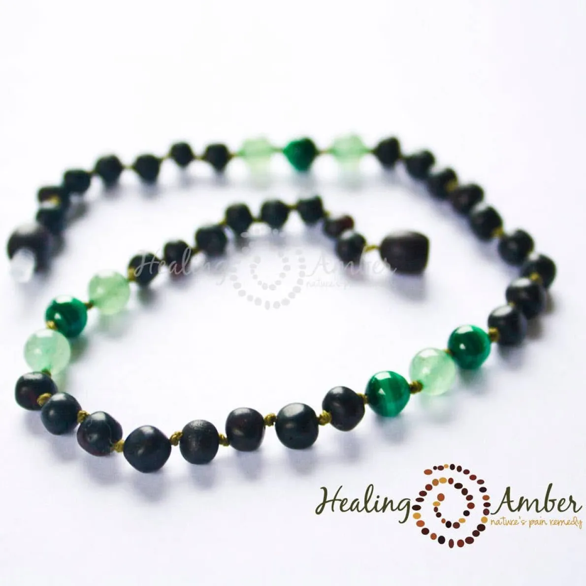 Amber Gemstone Necklace 11"