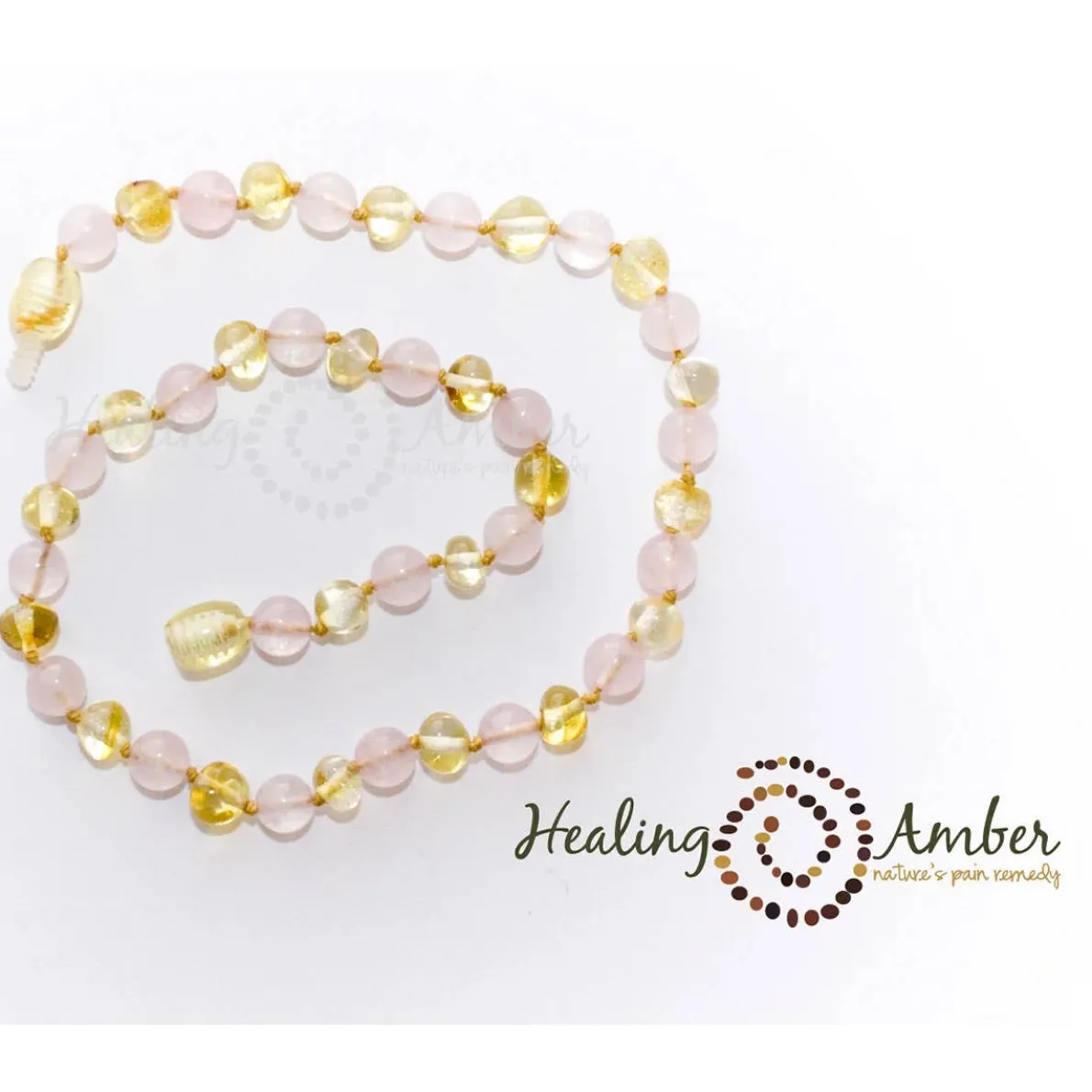 Amber Gemstone Necklace 11"