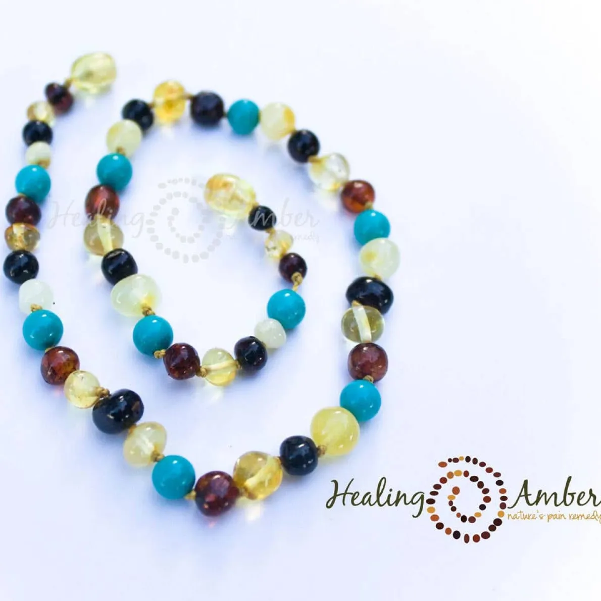 Amber Gemstone Necklace 11"