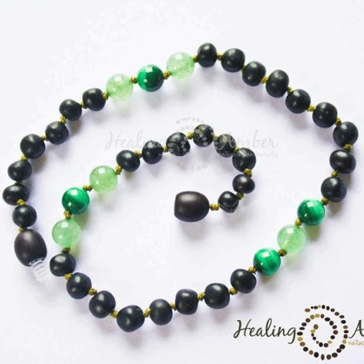 Amber Gemstone Necklace 13"