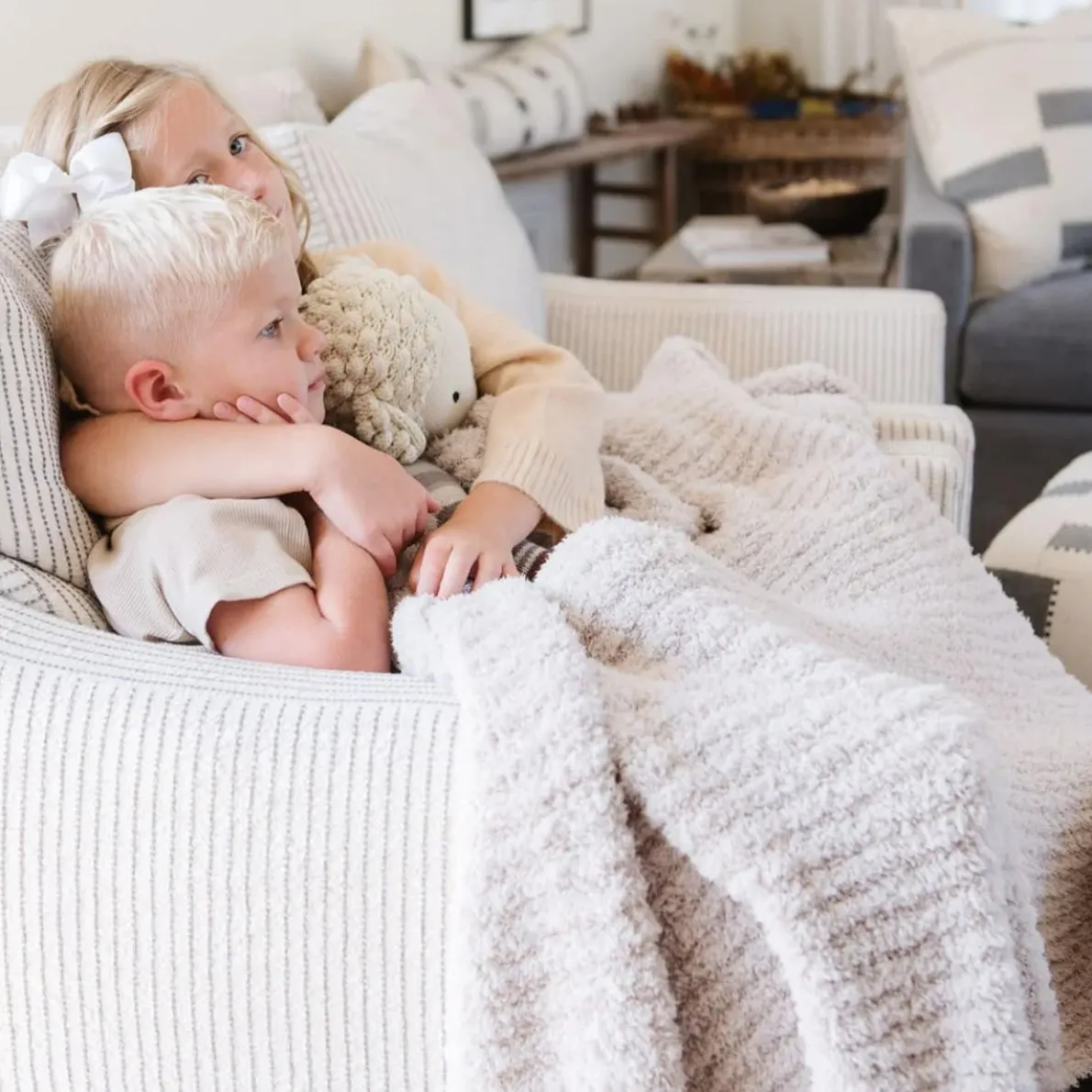 Bamboni Ribbed Receiving Blanket