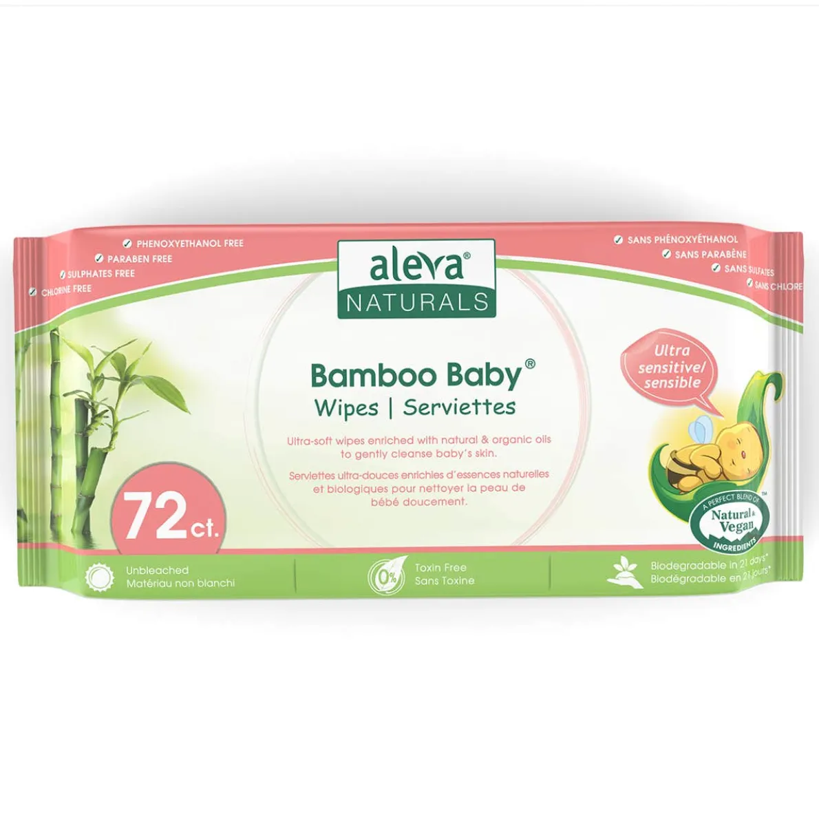 Bamboo Baby Sensitive Wipes (72ct)