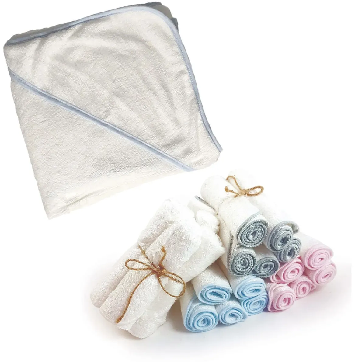 Bamboo Hooded Towel & Wash Cloth Set