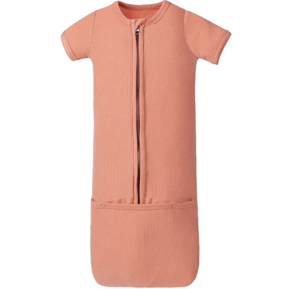 Bamboo Ribbed Short Sleeve Convertible Gown