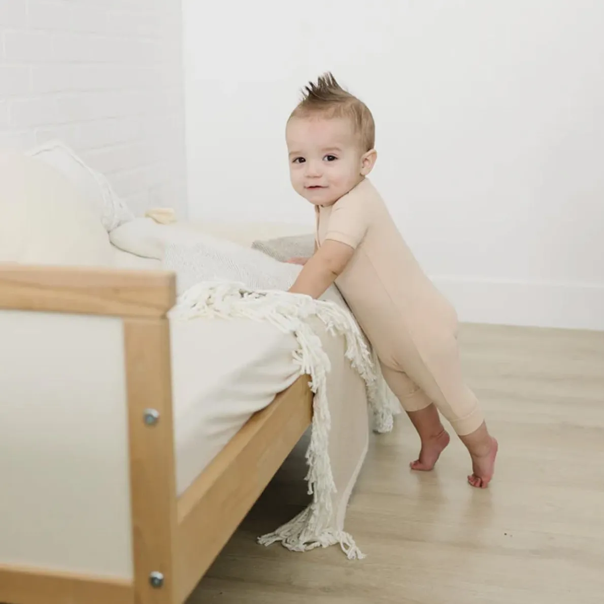 Bamboo Ribbed Short Sleeve Henley Romper