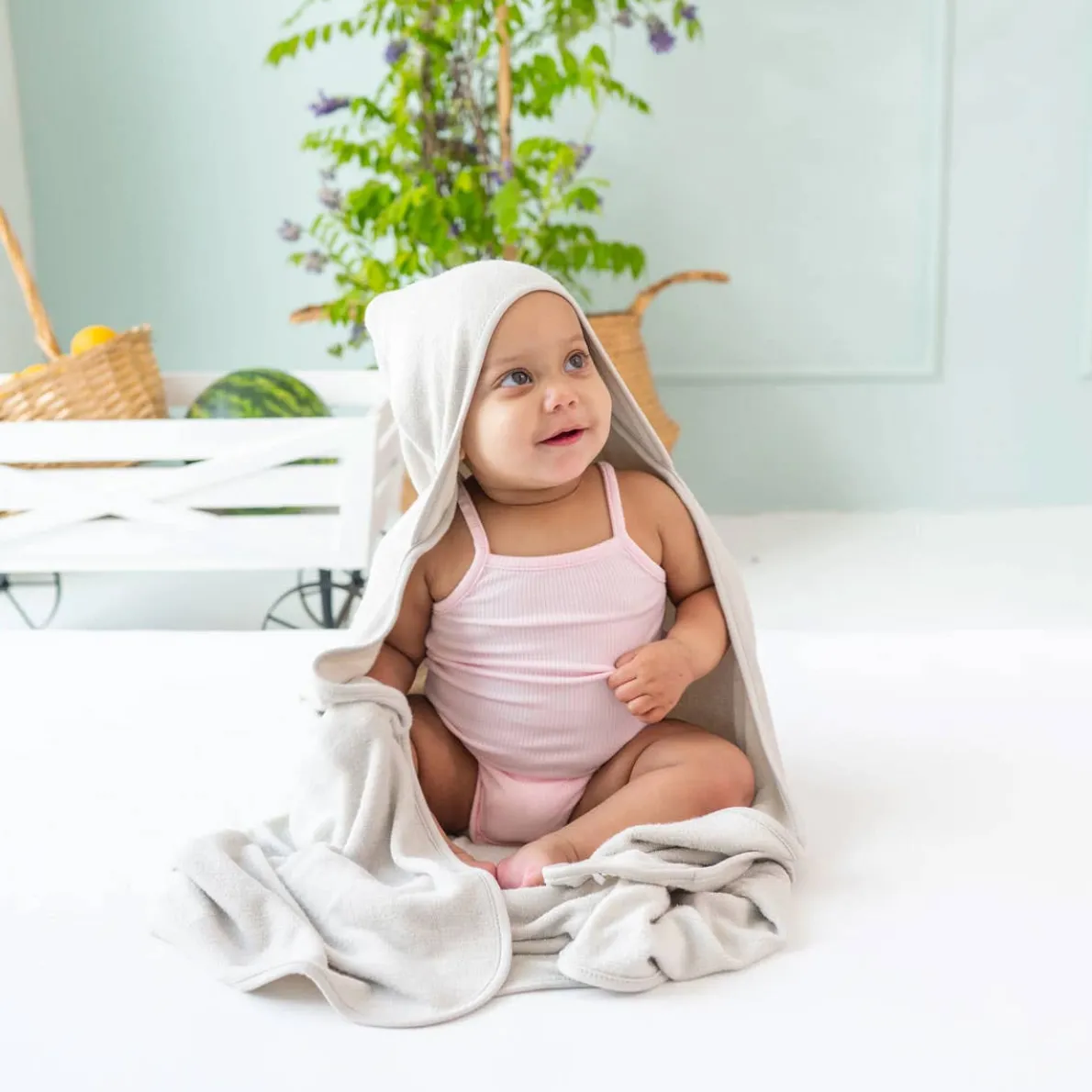 Bamboo Terry Hooded Infant Bath Towel