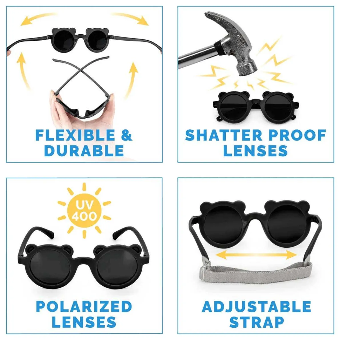 Bear Polarized Kids Sunglasses