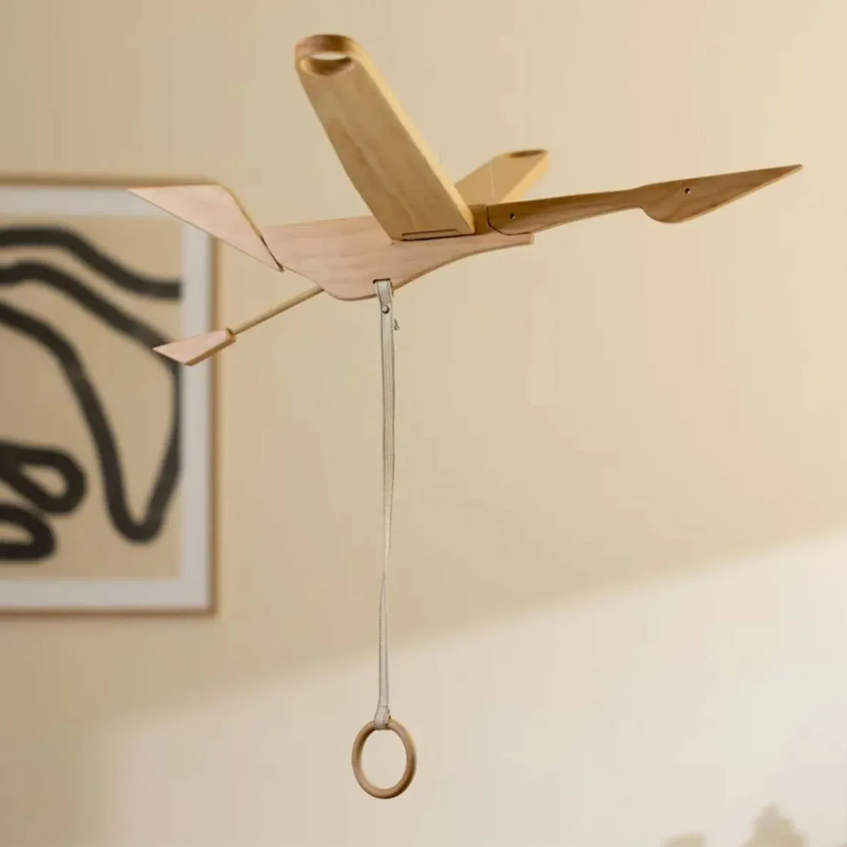Bird Wooden Ceiling Mobile