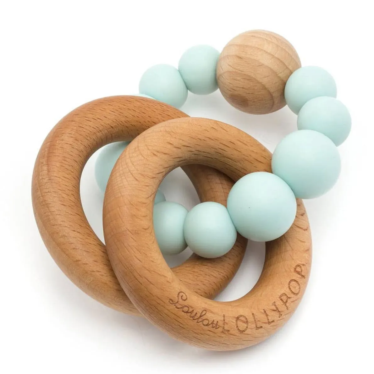 Bubble Silicone & Wood Teether