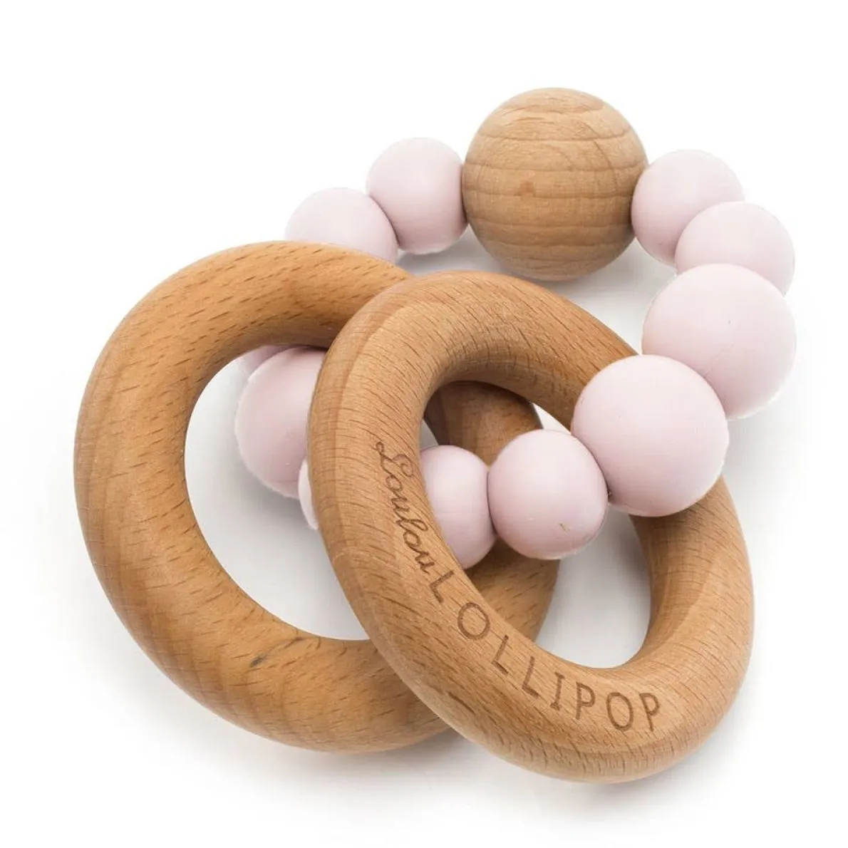 Bubble Silicone & Wood Teether