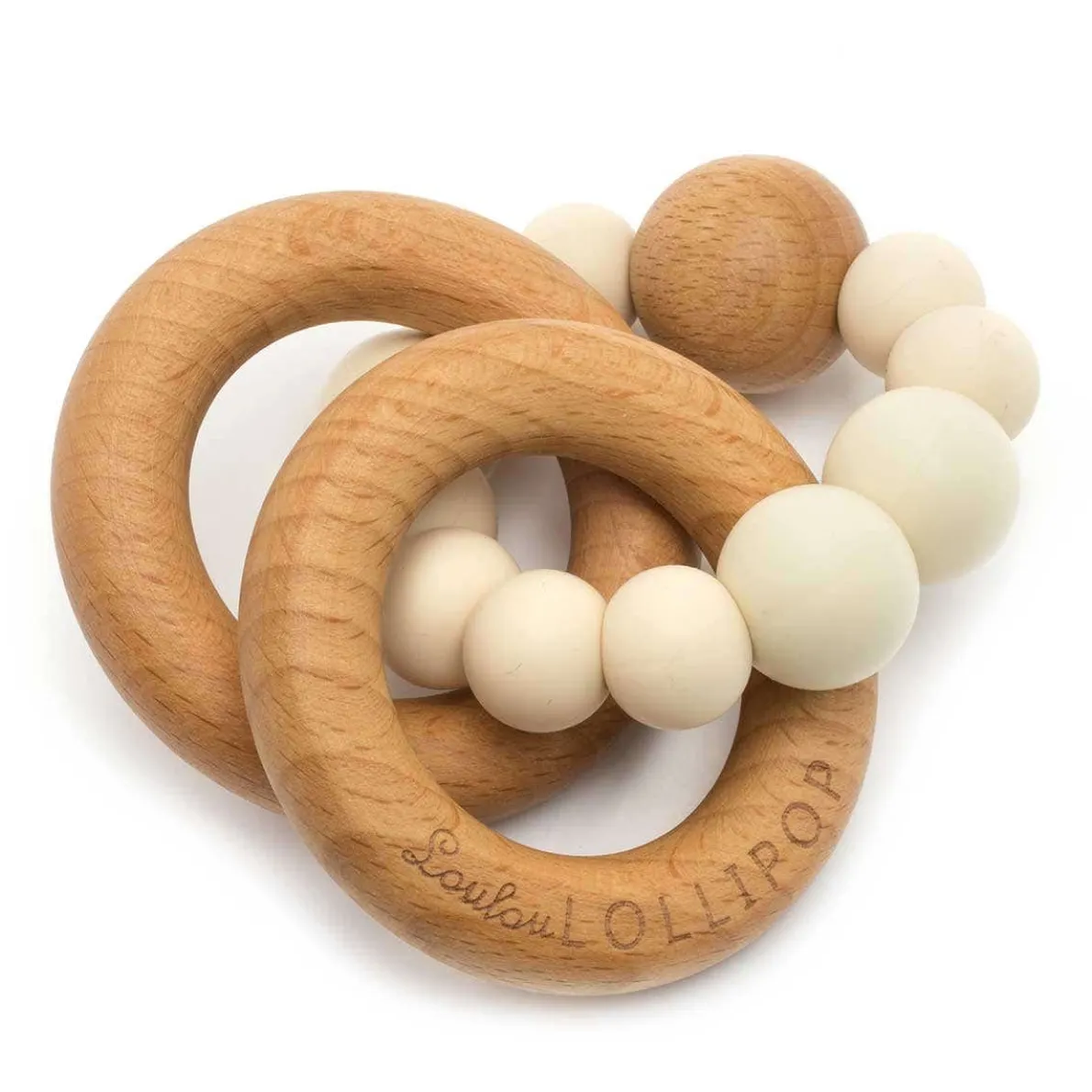 Bubble Silicone & Wood Teether