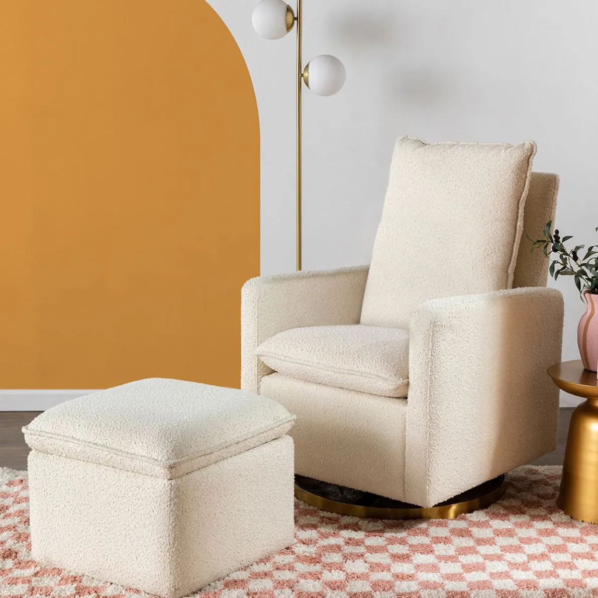 Cali Boucle Pillowback Glider