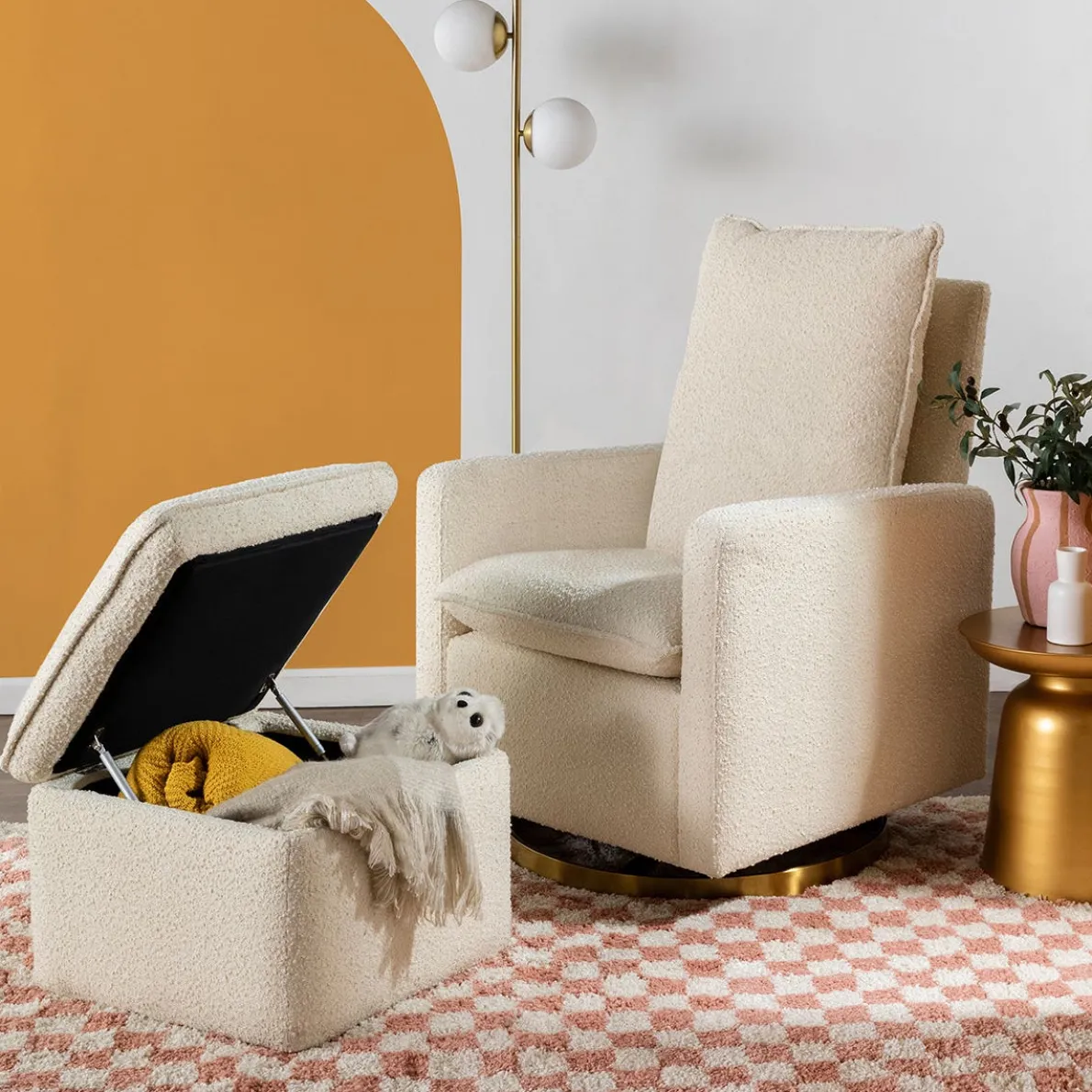 Cali Boucle Pillowback Glider