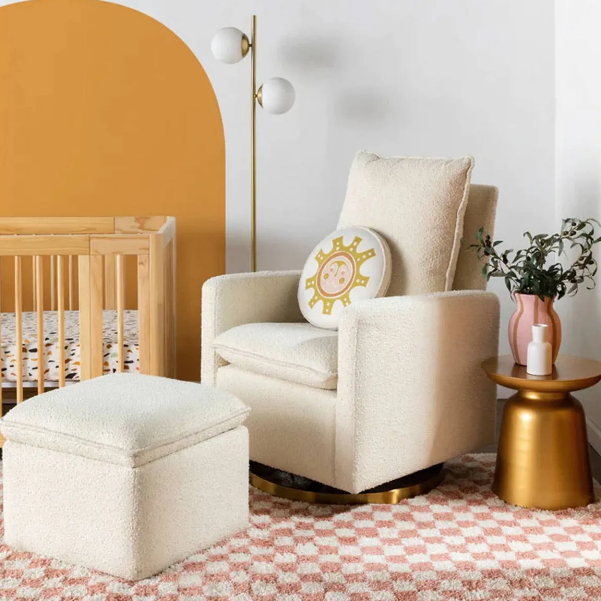 Cali Boucle Storage Ottoman