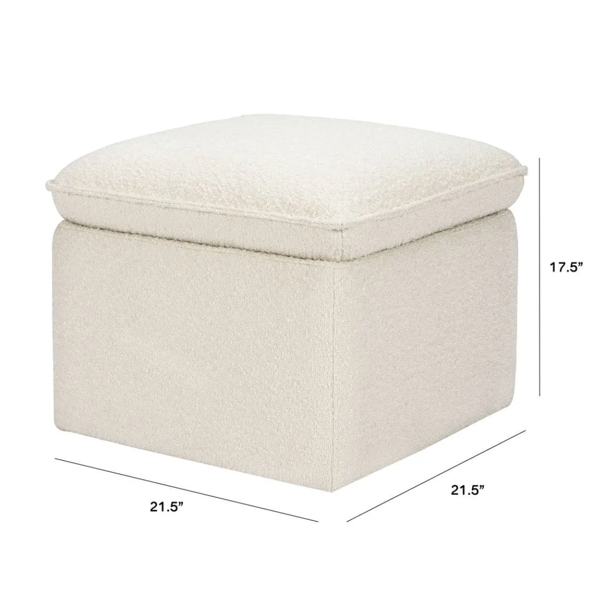 Cali Boucle Storage Ottoman