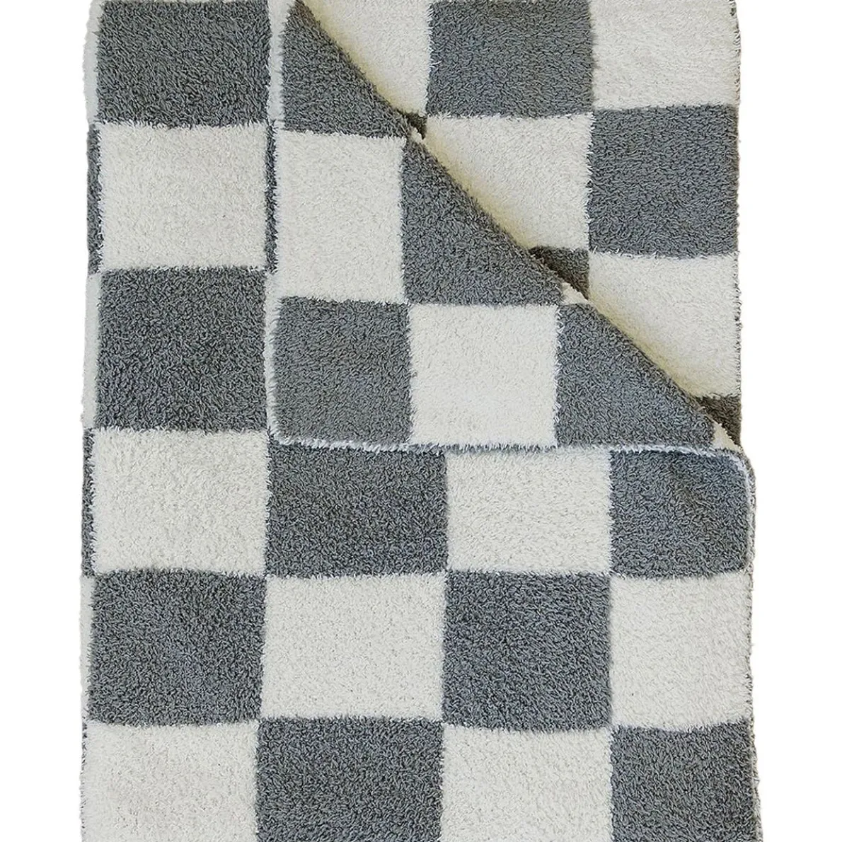 Checkered Plush Baby Blanket