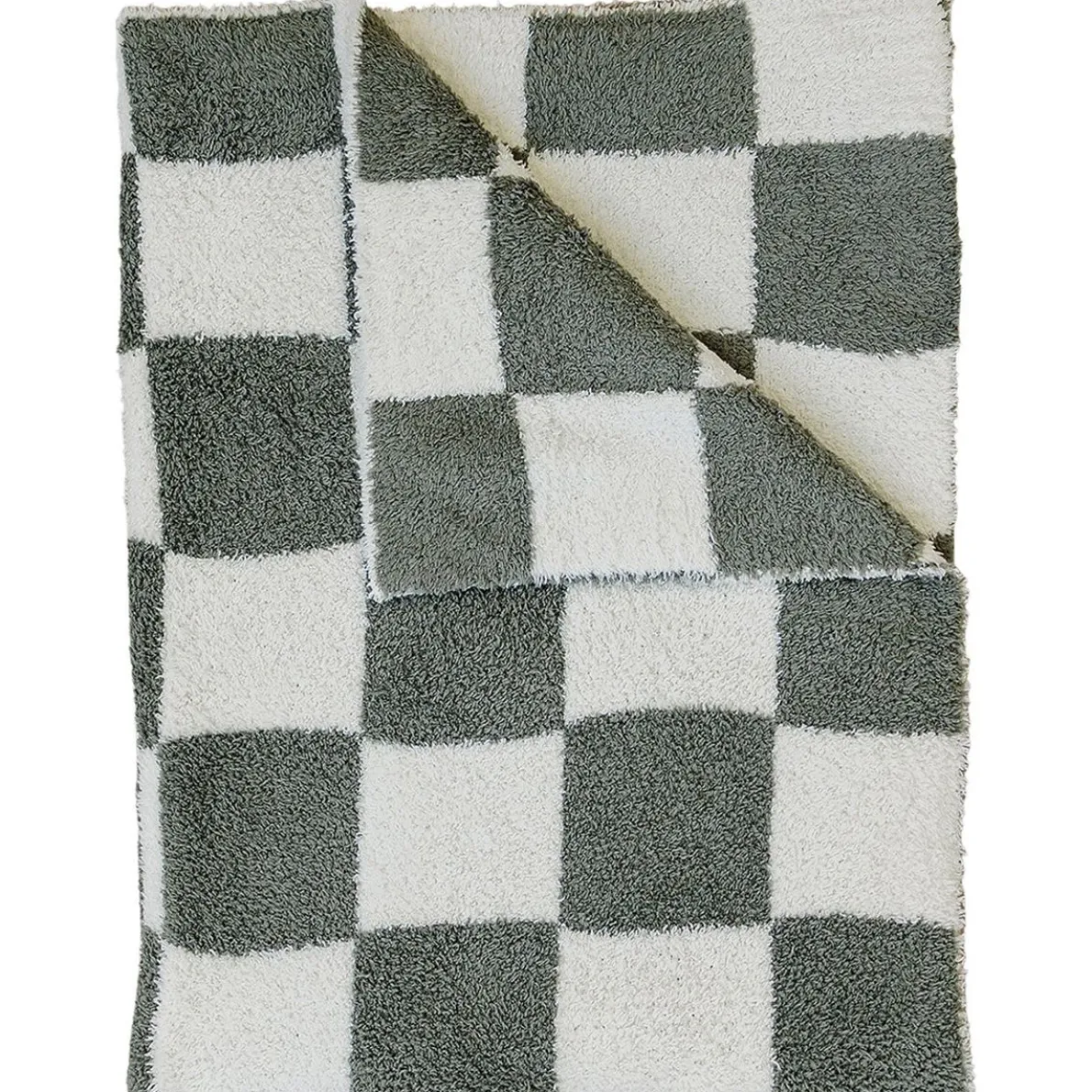 Checkered Plush Baby Blanket