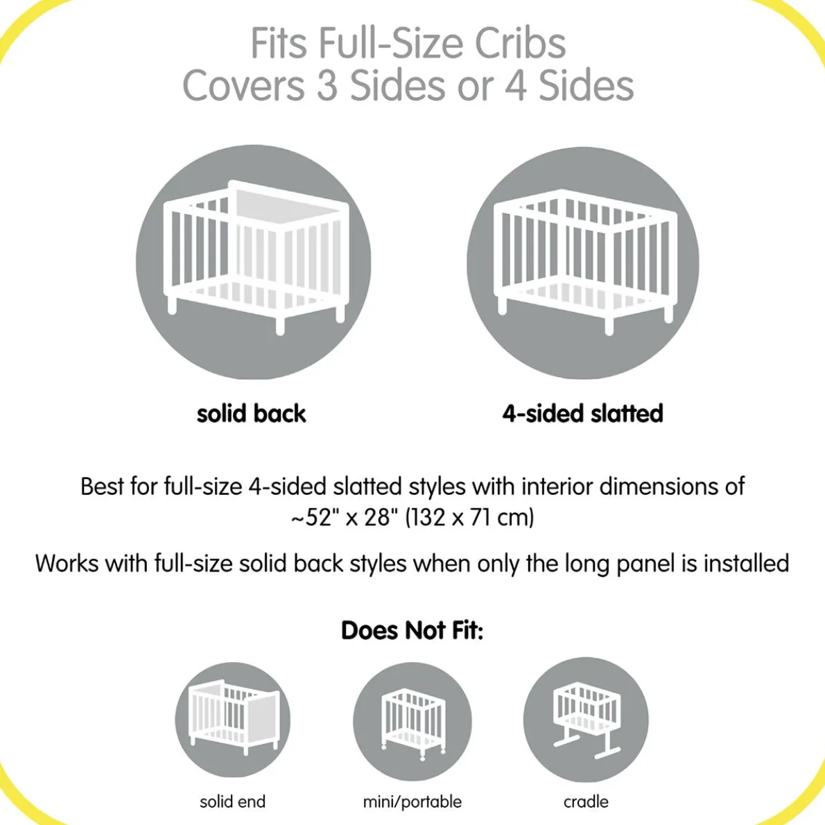 Classic Mesh Crib Liner (Solid)