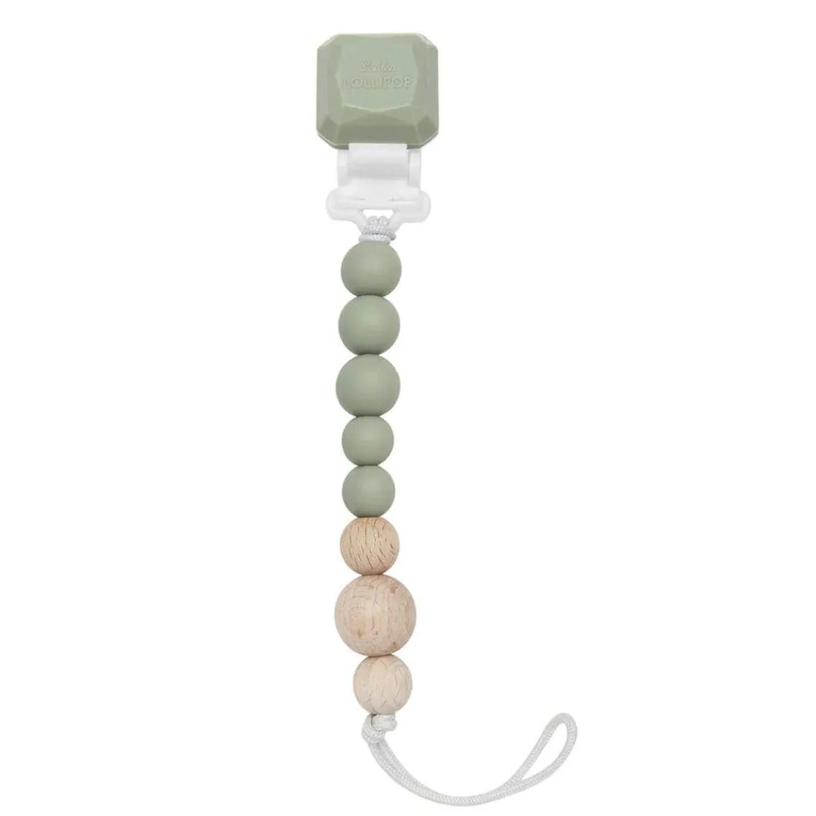 Colour Pop Silicone & Wood Pacifier Clip