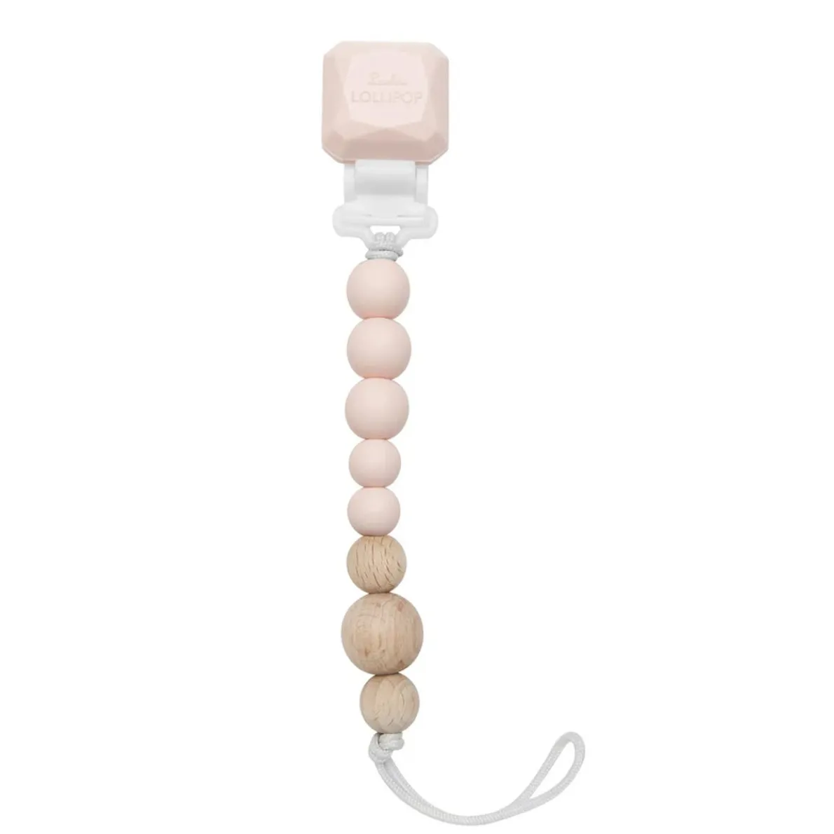 Colour Pop Silicone & Wood Pacifier Clip