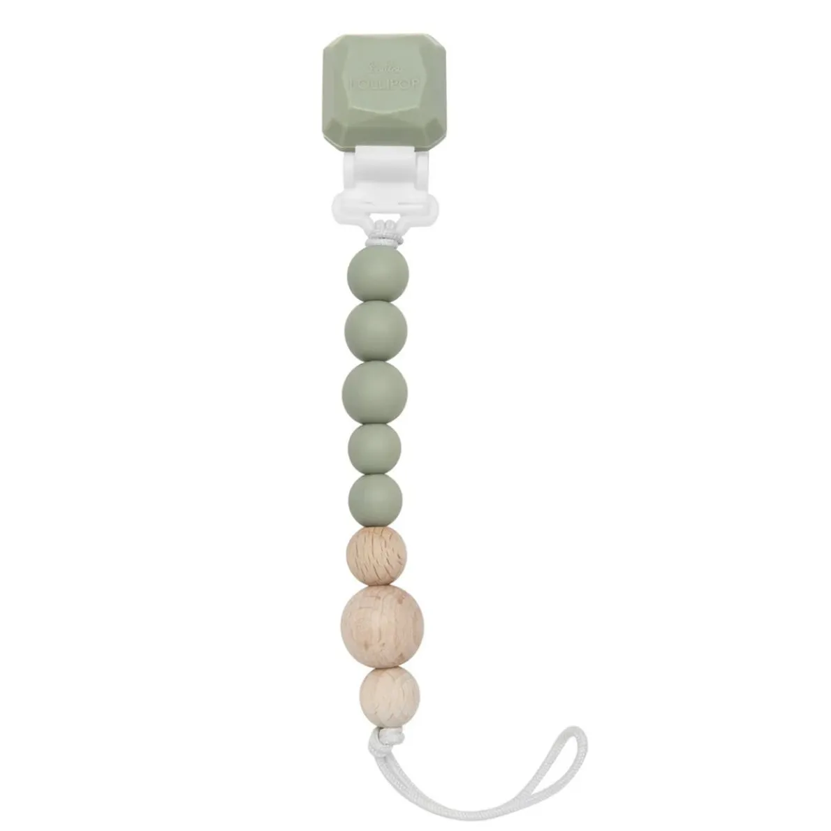 Colour Pop Silicone & Wood Pacifier Clip
