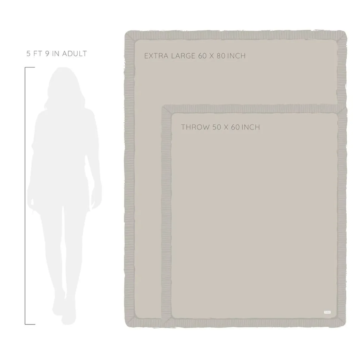 Double Ruched Faux Fur Throw