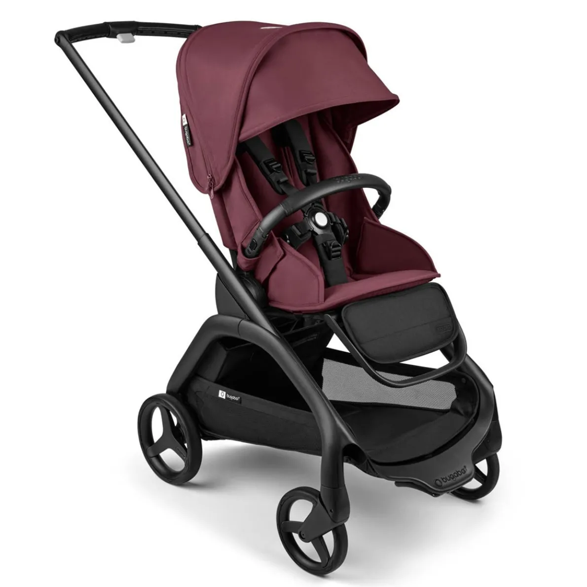 Dragonfly Complete Stroller (Black Frame) - Dark Cherry/Dark Cherry