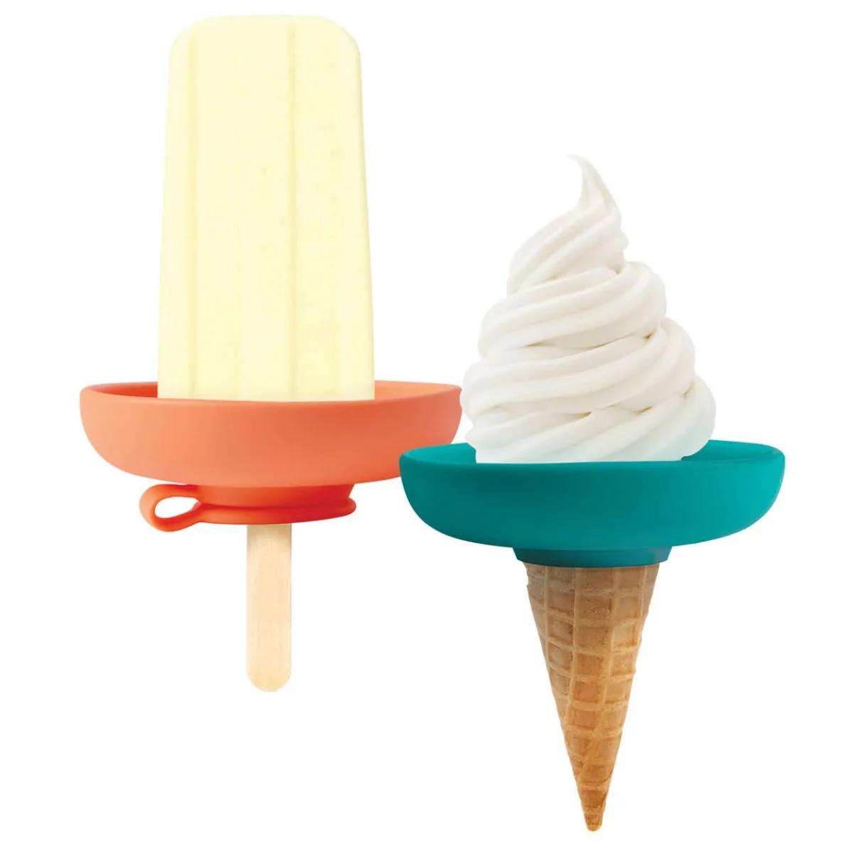 Drizzle Popsicle and Ice Cream Cone Holder (2 Pack)
