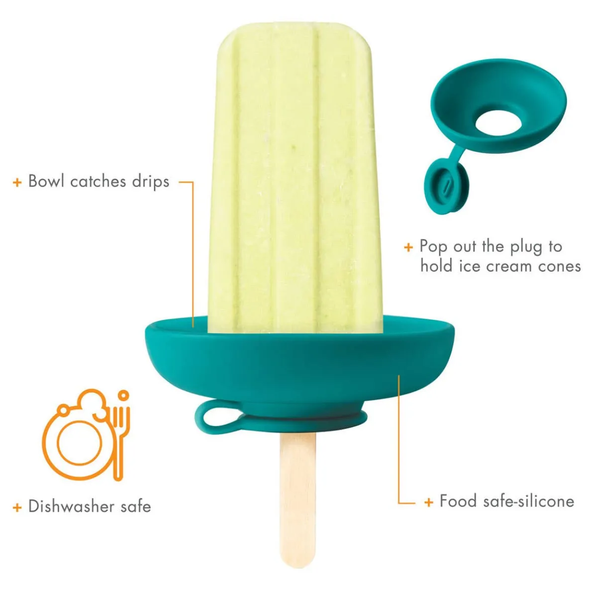Drizzle Popsicle and Ice Cream Cone Holder (2 Pack)