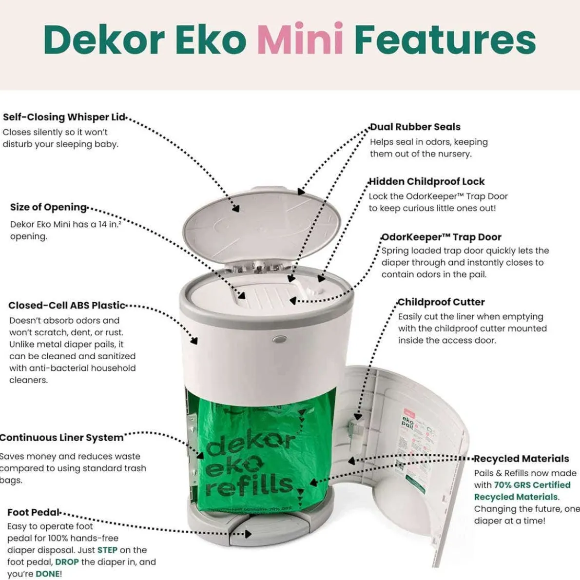 Eko Mini Diaper Pail