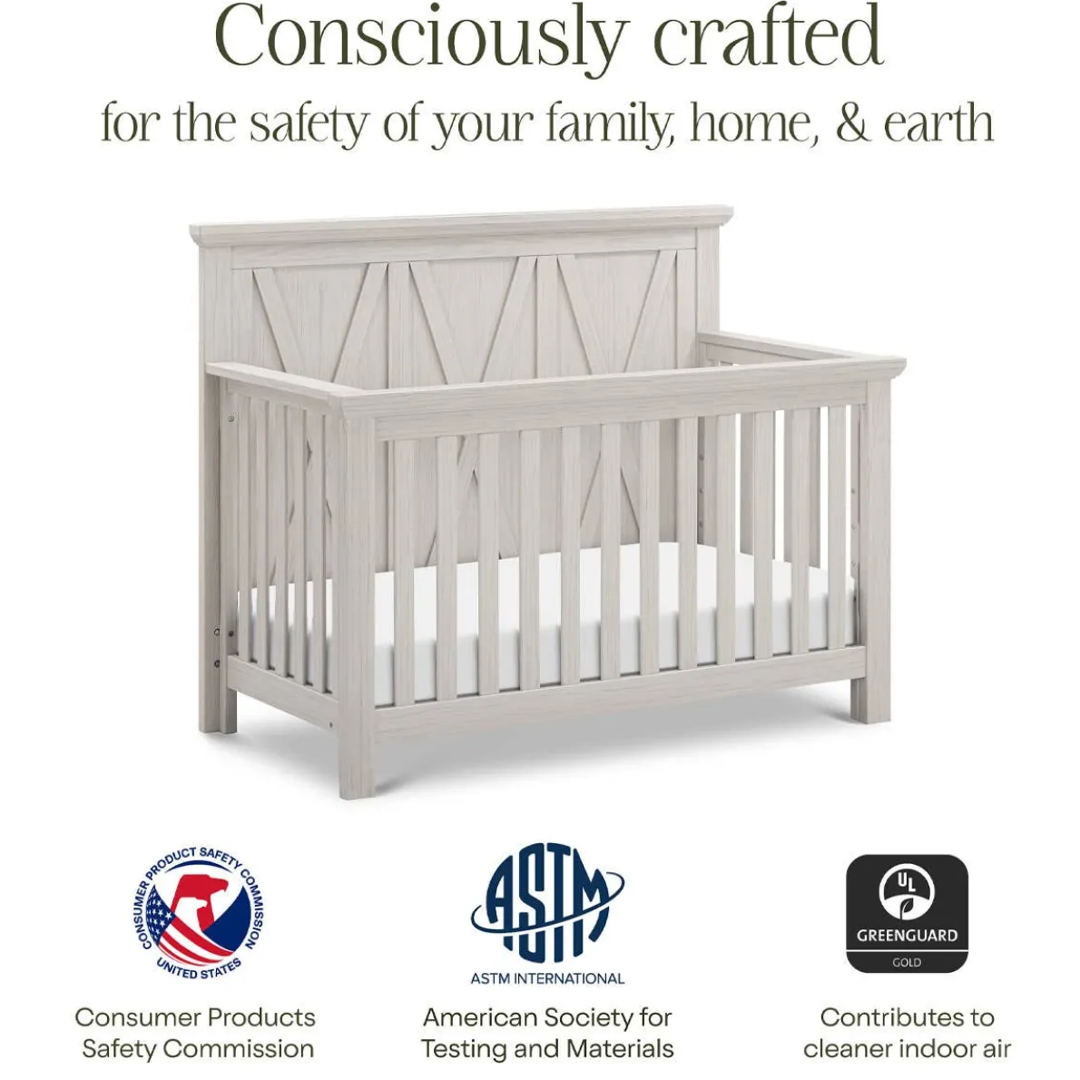 Emory Farmhouse 4-in-1 Crib