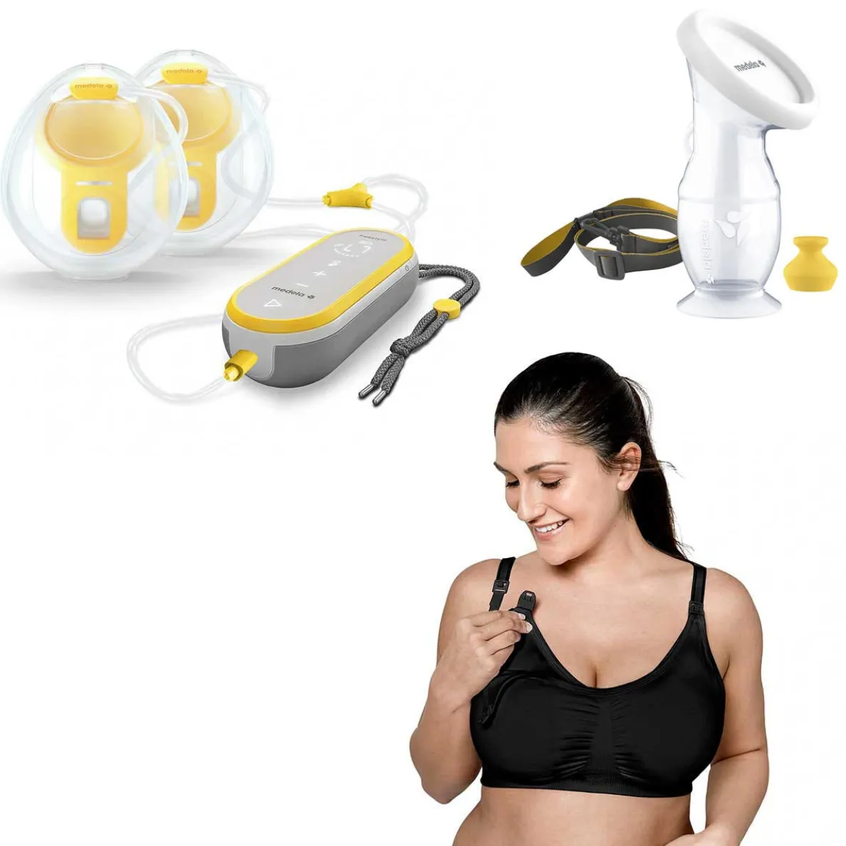 Freestyle Pump + 3-in-1 Pumping Bra + Silicone Collector