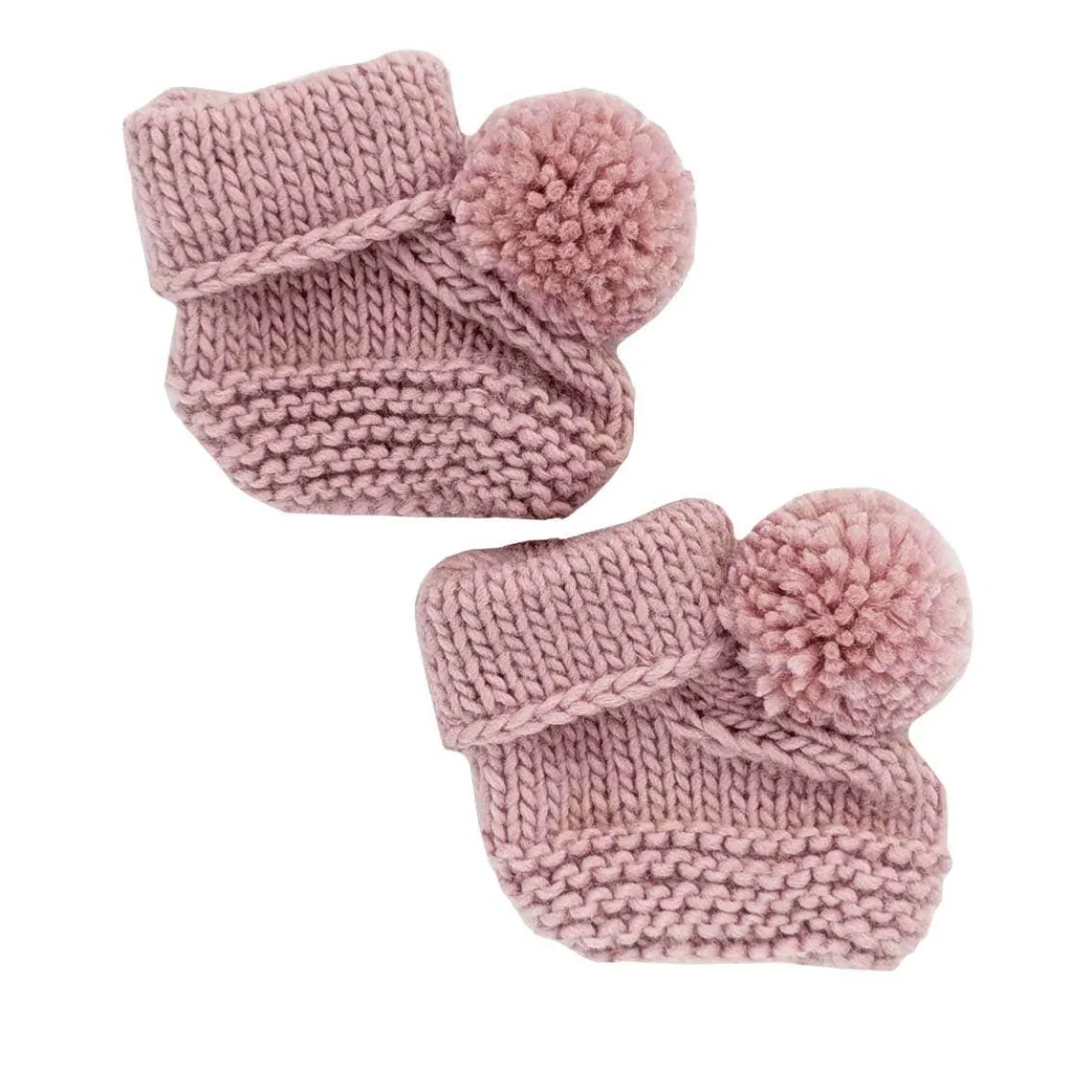 Garter Stitch Baby Booties