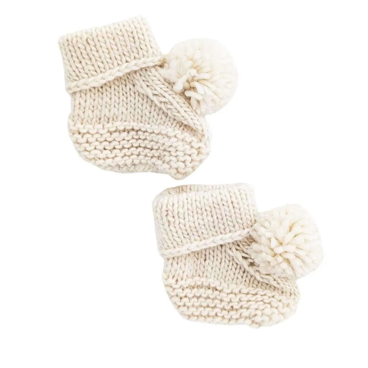 Garter Stitch Baby Booties
