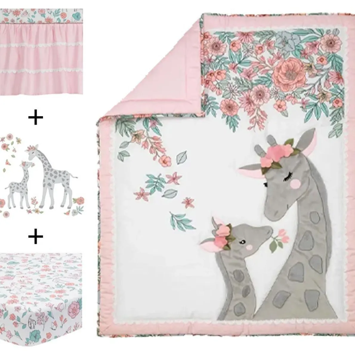 Giraffe & a Half 4 Piece Crib Set