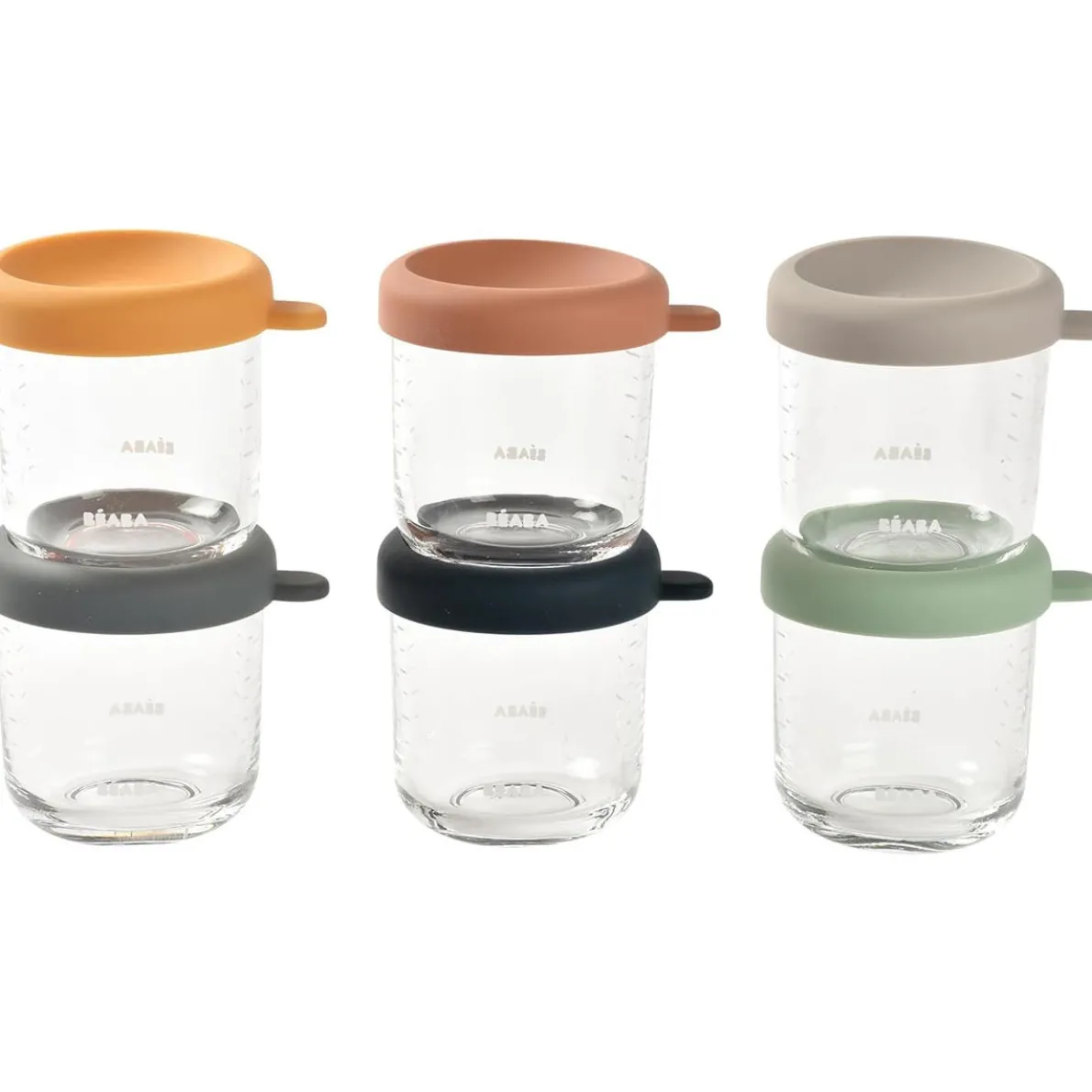 Glass Food Jars (8 oz, 6 Pack)
