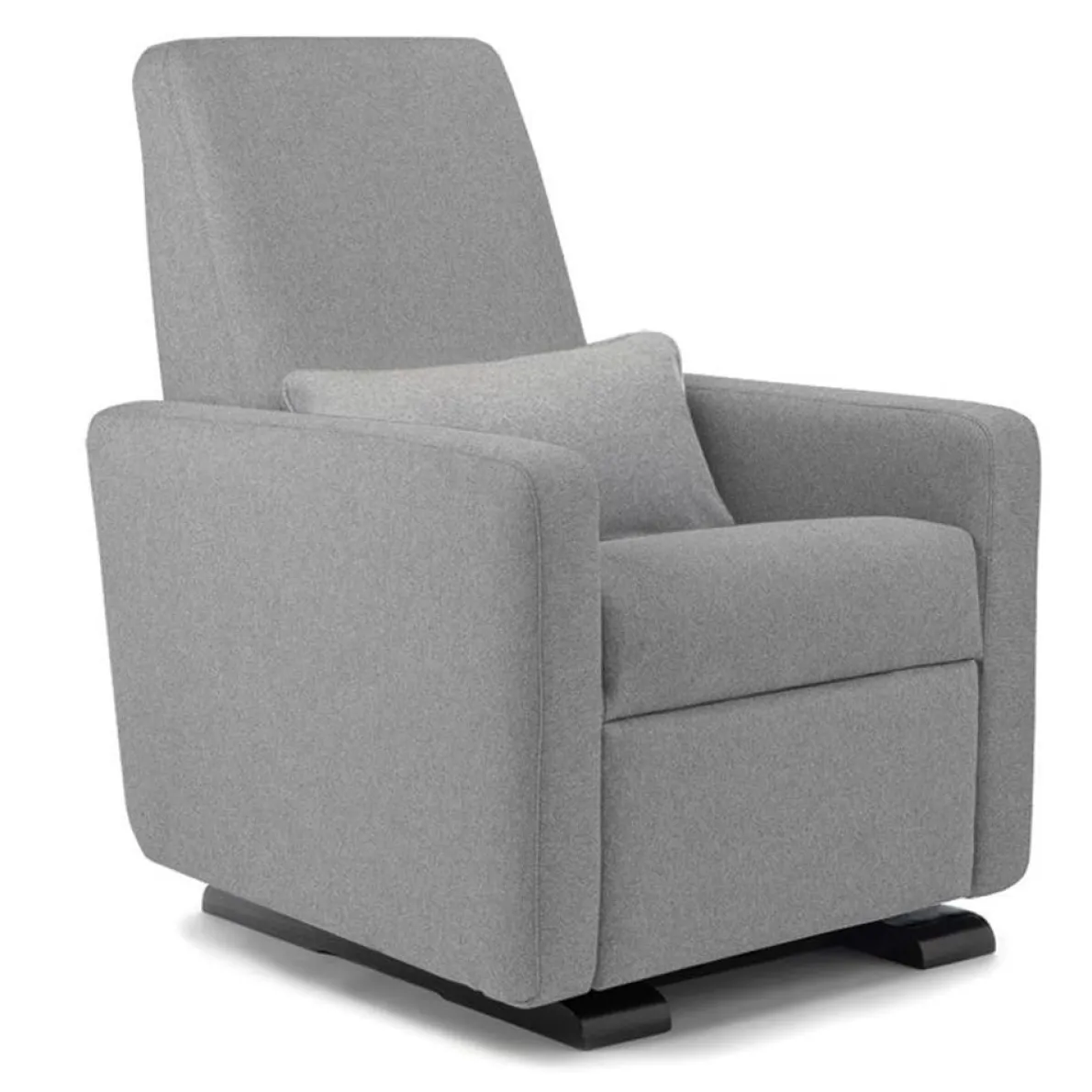 Grano Glider Recliner - Wool Fabric with Espresso Base