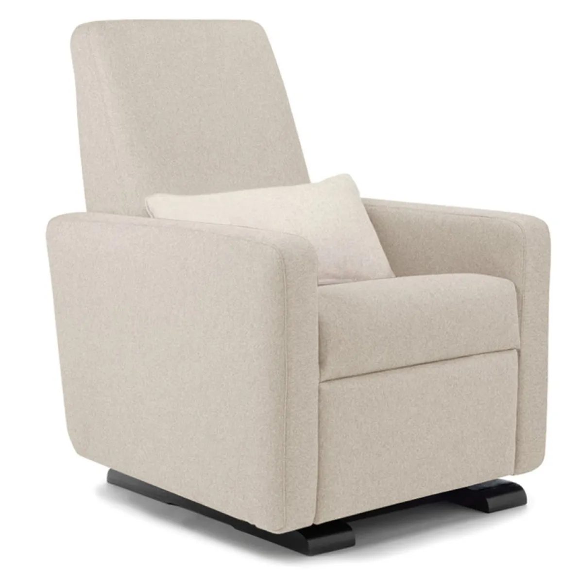 Grano Glider Recliner - Wool Fabric with Espresso Base