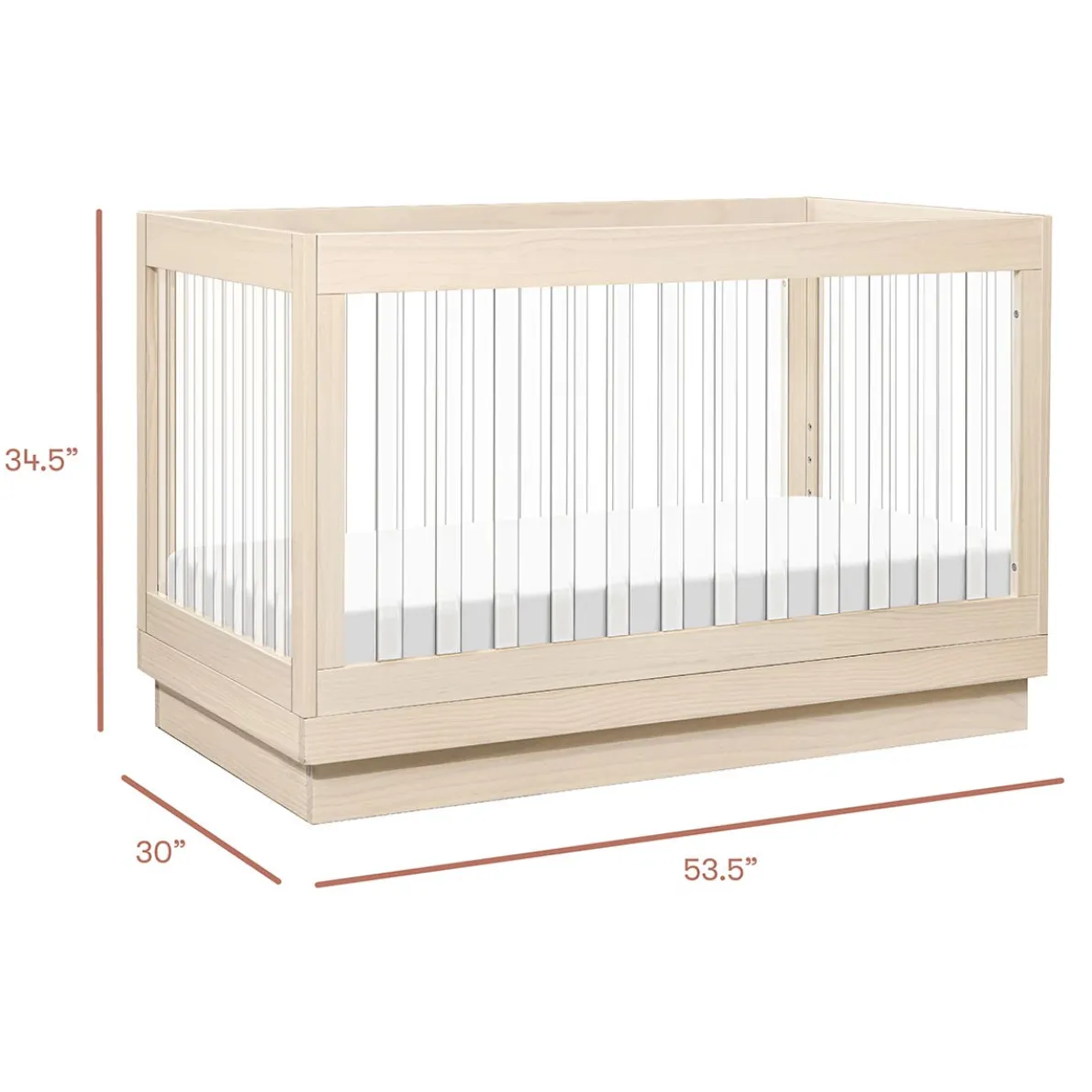 Harlow 3-in-1 Acrylic Crib
