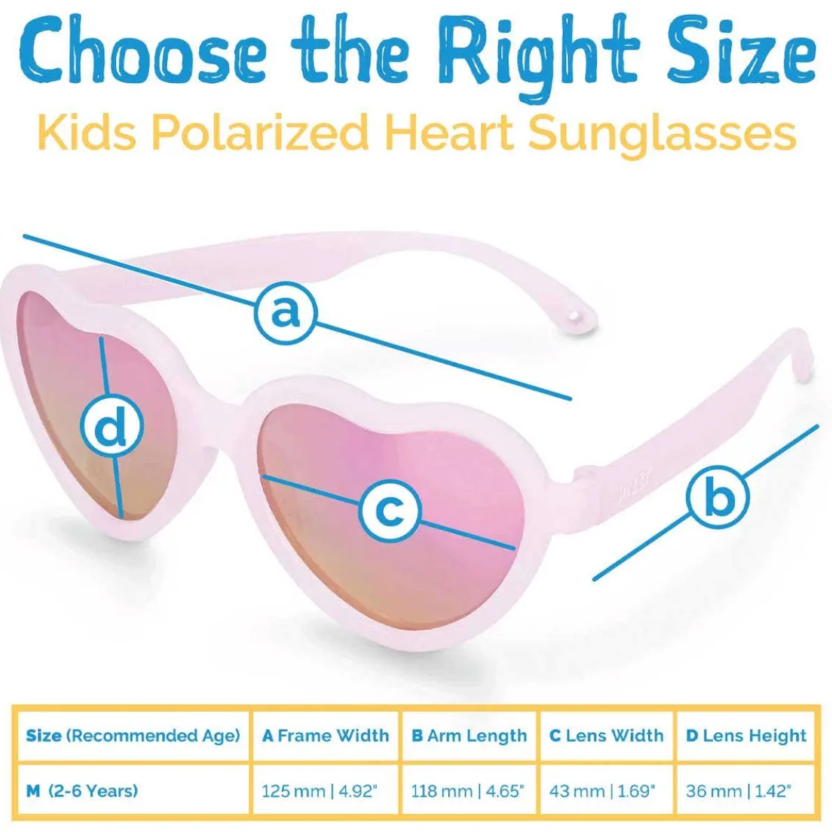 Heart Polarized Kids Sunglasses