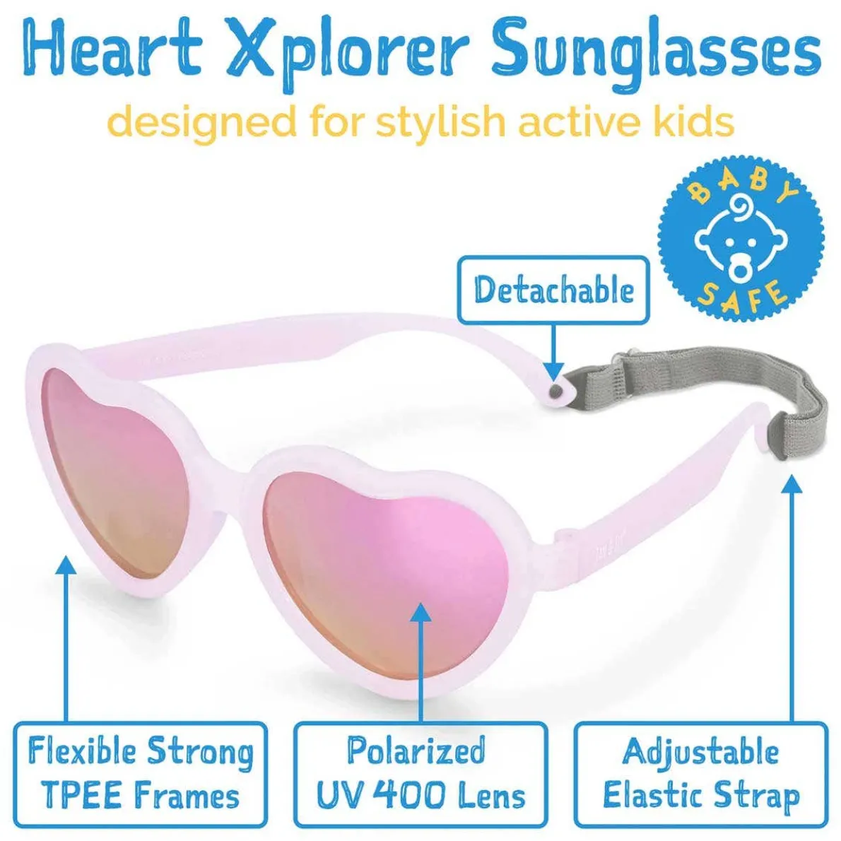 Heart Polarized Kids Sunglasses