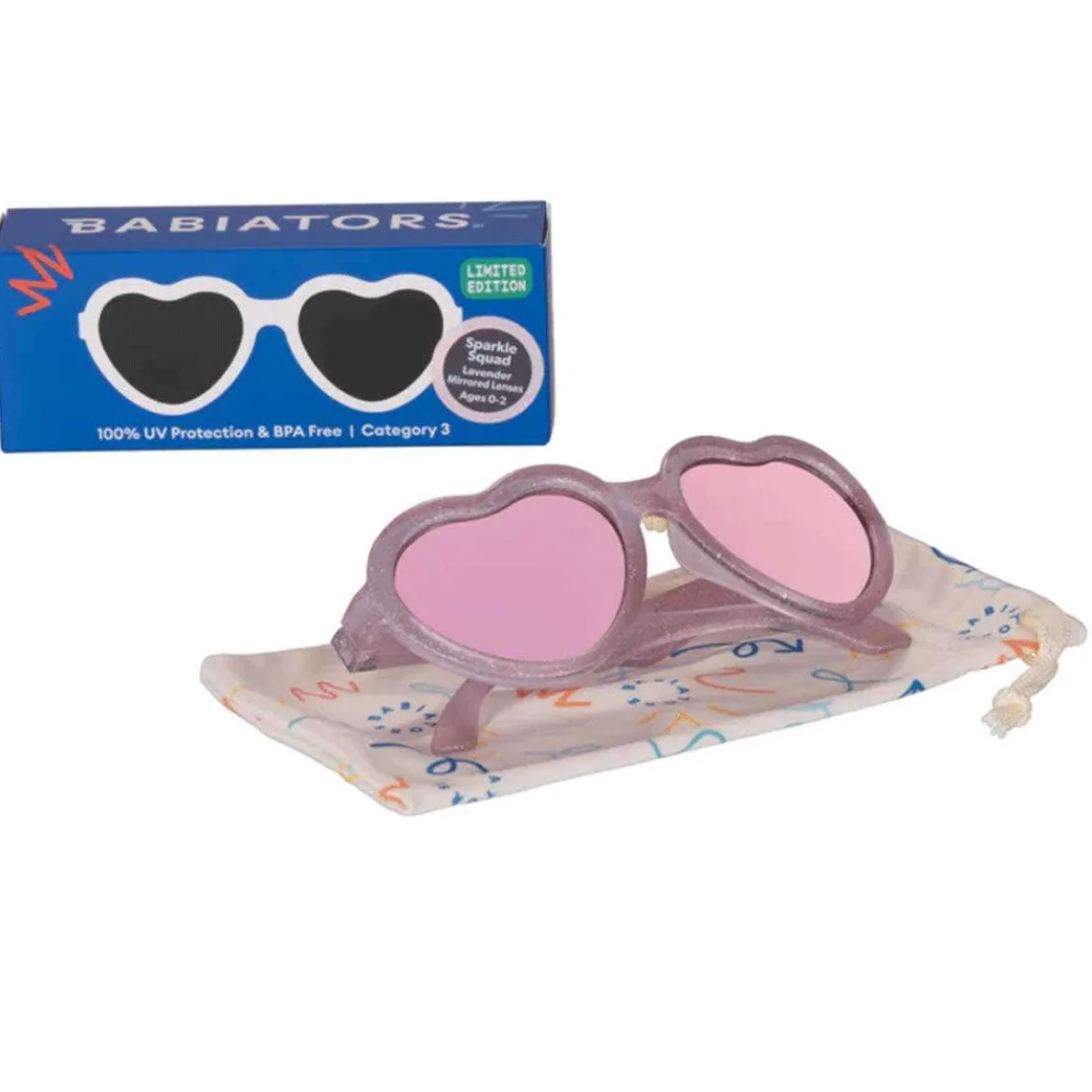 Heart Sunglasses (Limited Edition) - Pink Glitter
