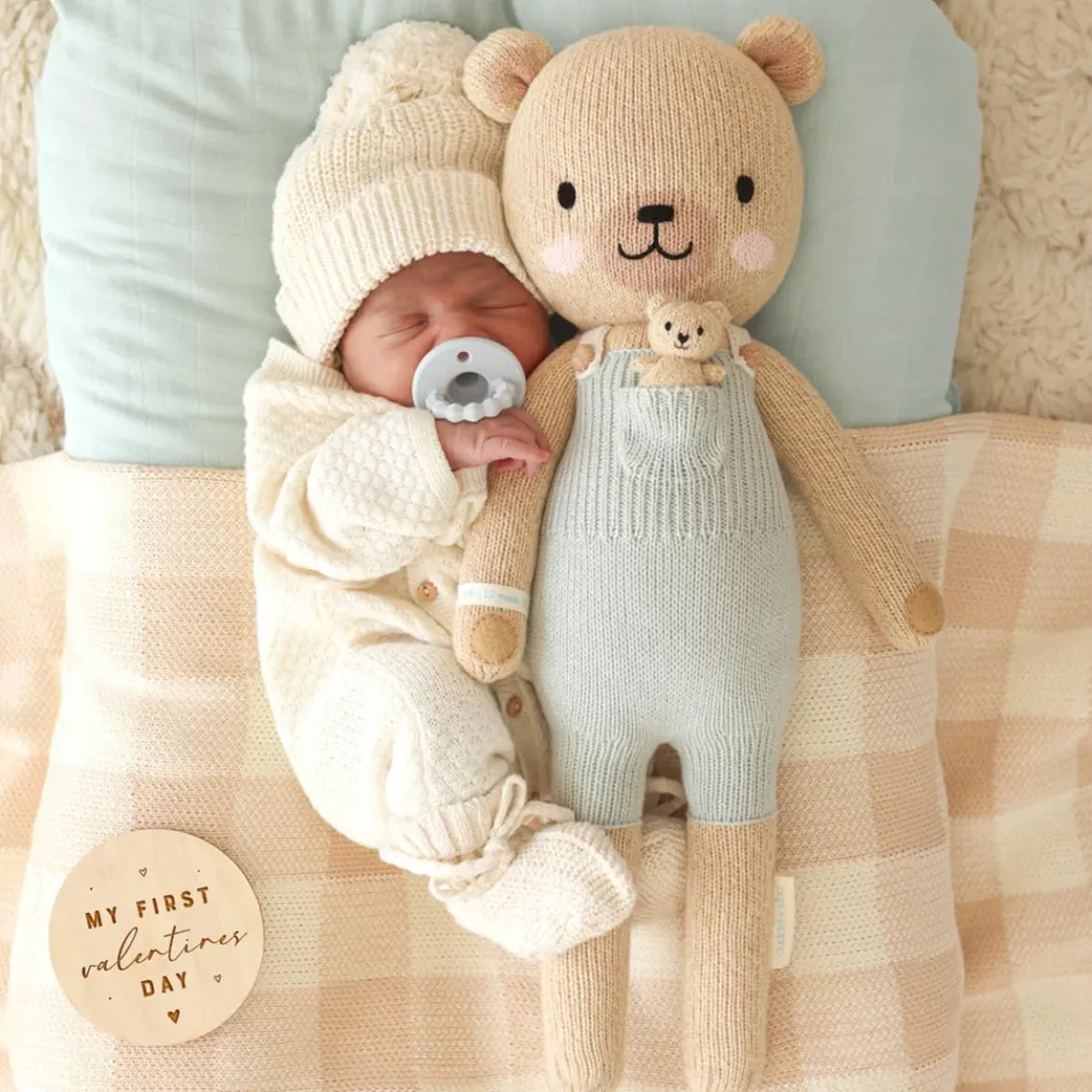 Honey Bear Big Knit Doll