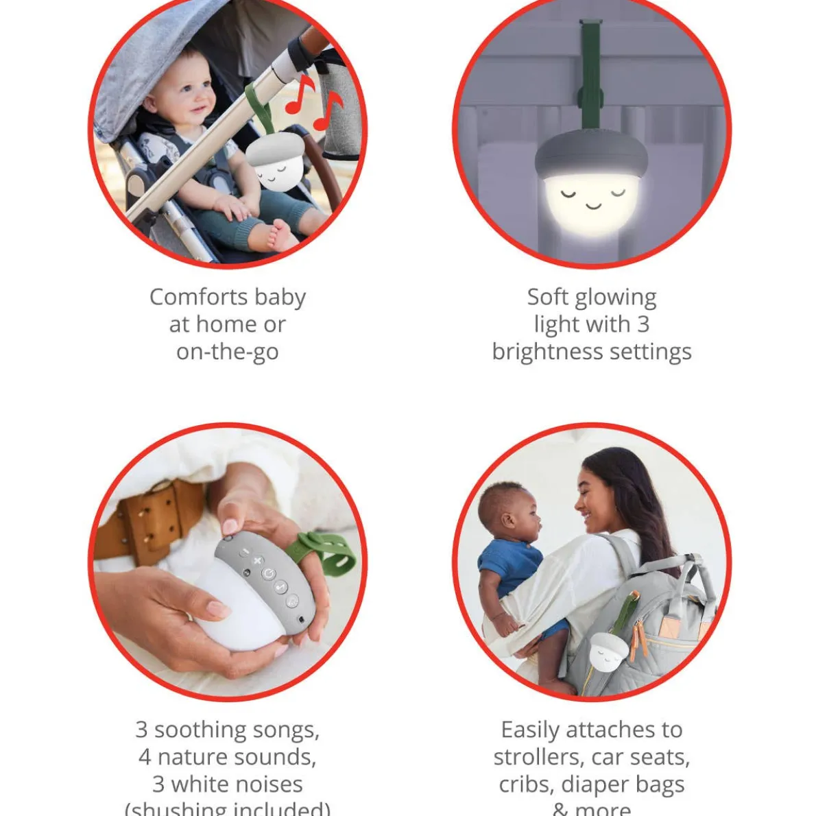 In A Nutshell Acorn Portable Night Light Soother