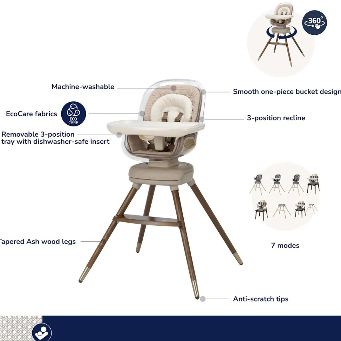 Kiskadee 360 Rotating High Chair