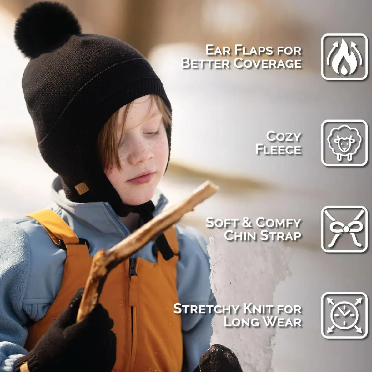 Knit Pom-Pom Winter Hat