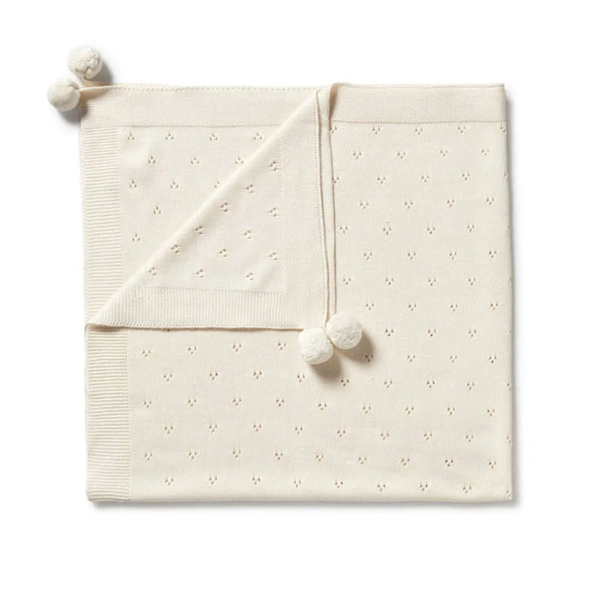 Knitted Pointelle Blanket