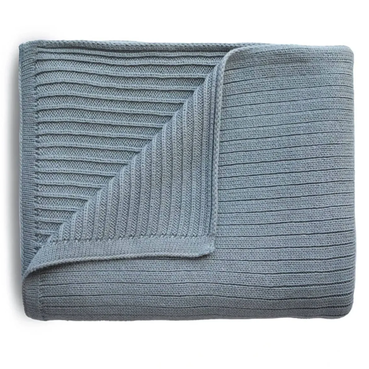 Knitted Ribbed Baby Blanket