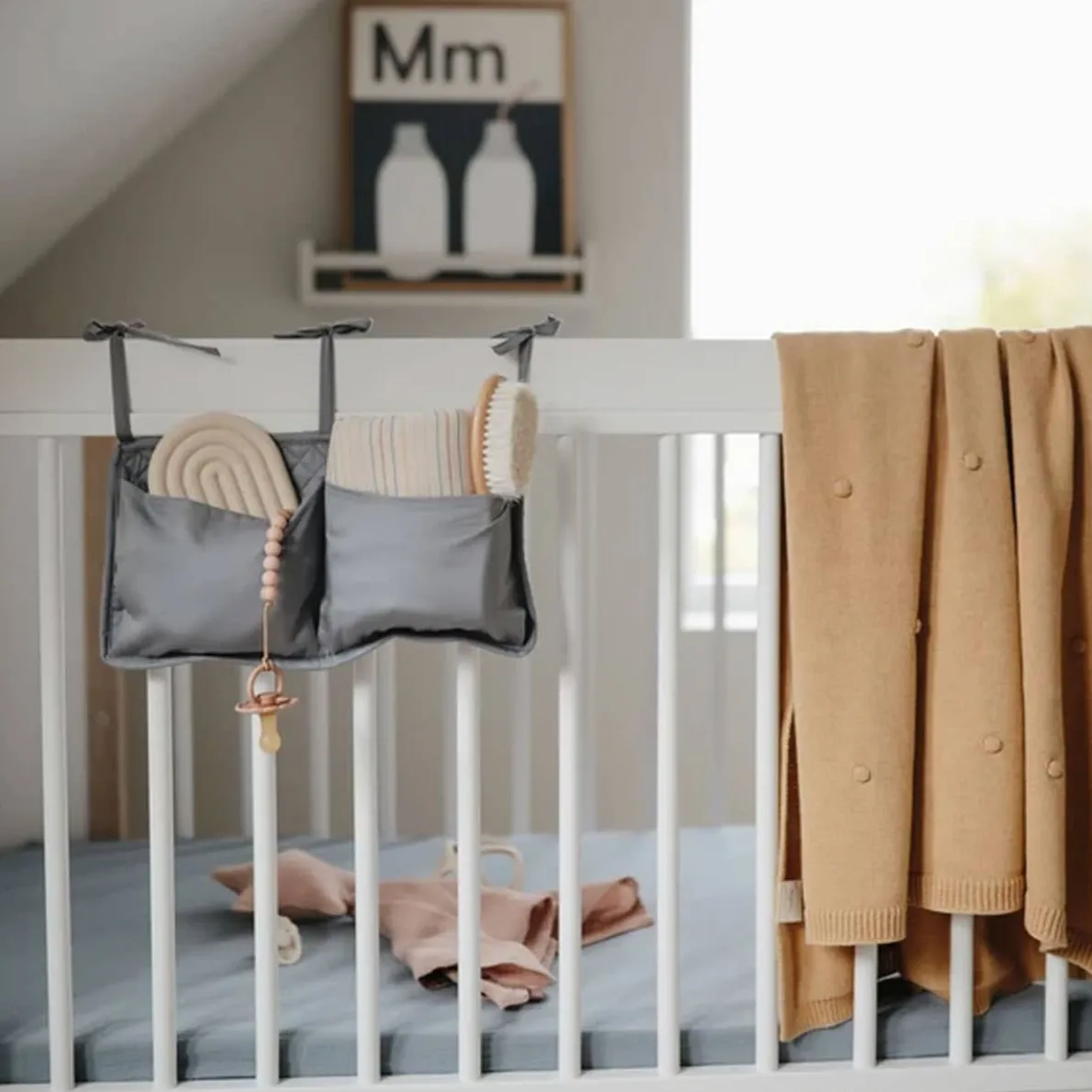 Knitted Textured Dots Baby Blanket