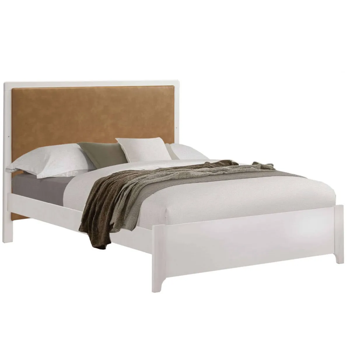 Kyoto Double Bed with Upholstered Panel